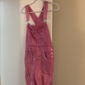 Pink Women's Denim Overalls